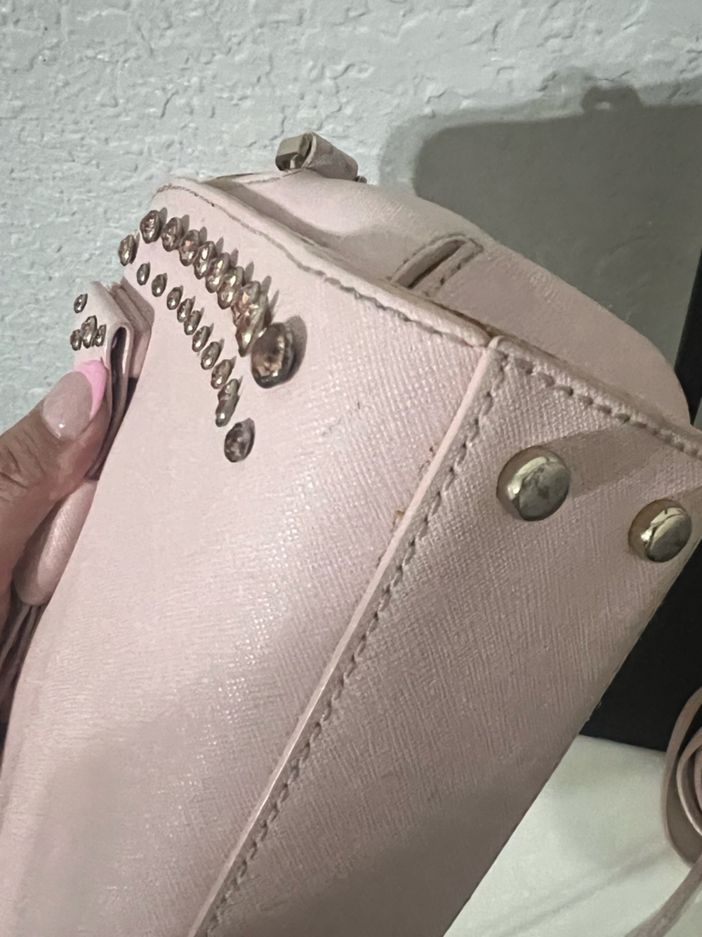 Kate Spade Pale Pink Studded Dome Satchel - Picture 4 of 8